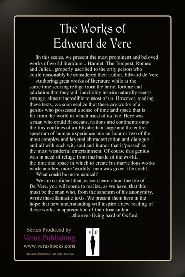 Works of Edward De Vere - Back Cover