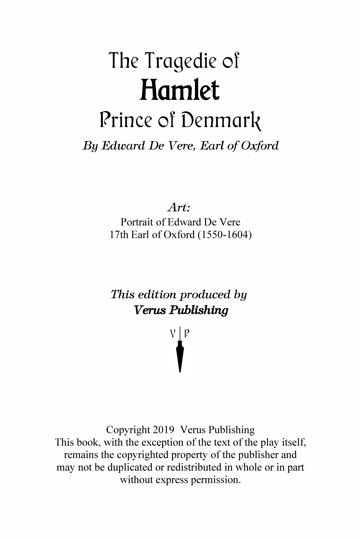 Hamlet Title Page